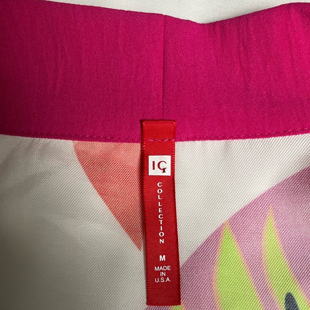 IC Collection Multi-Color Long Duster W/ Leaf Pattern - Picture 4 of 12